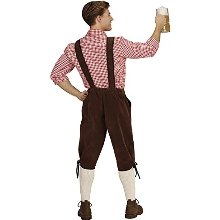 W WIDMANN MILANO Party Fashion Kostüm Bayer, Trachtenhose Herren in Braun für Bierfest, Volksfest und Karneval, Größe XL – Bild 4