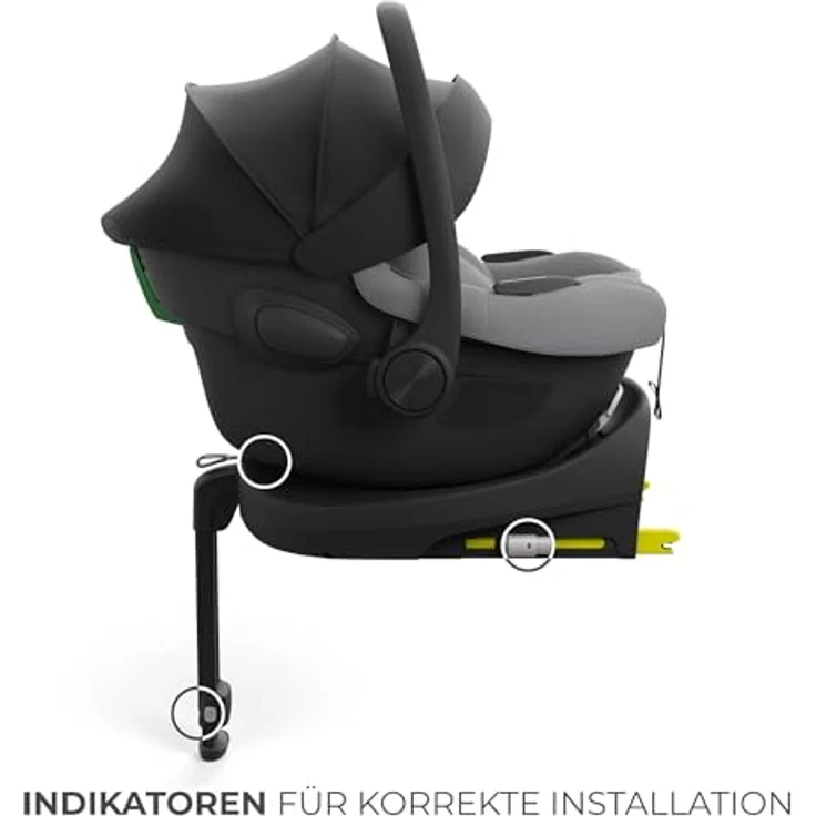 Kinderkraft i-Lite Babyschale mit Endura Safe FX Basis, ultraleicht 3,2 kg, i-Size konform, 90° Drehfunktion, inkl. Neugeboreneneinlage – Bild 12