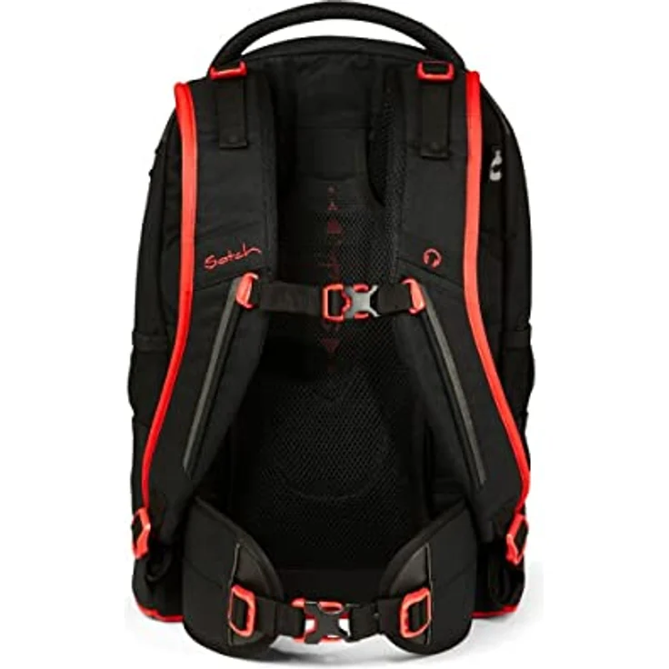 Satch Pack Schulrucksack Set 3tlg. mit Schlamperbox und Sportbeutel, 30 Liter Volumen, Fire Phantom – Bild 4