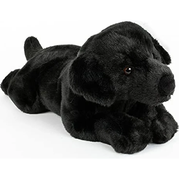 Teddys Rothenburg Kuscheltier Labrador liegend schwarz 40 cm Plüschtier Plüschlabrador – Bild 1