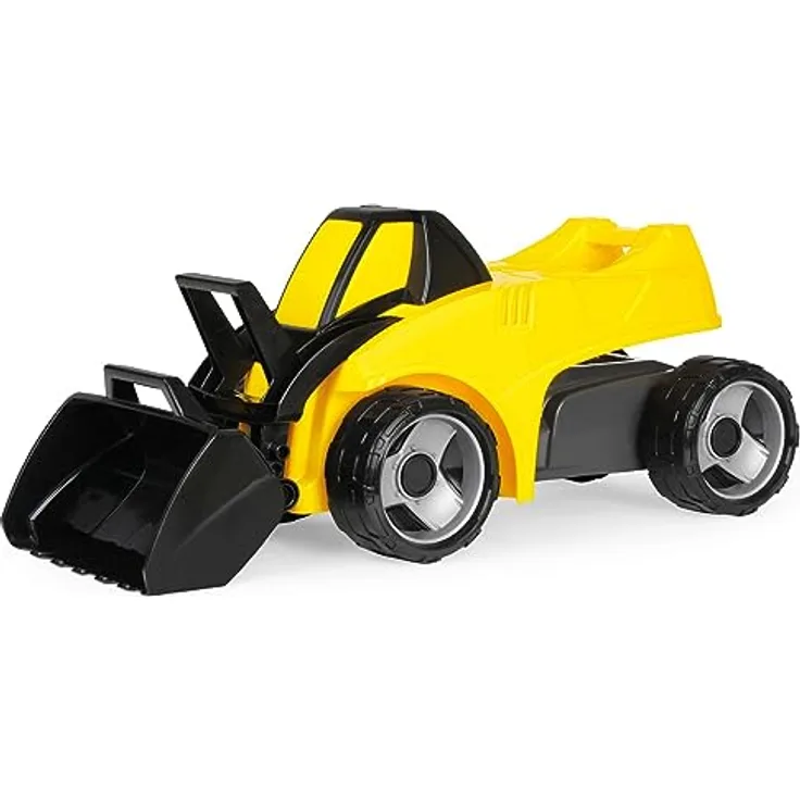 Lena GIGA TRUCKS Aufsitzschaufellader Pro X, robustes Spielzeugfahrzeug mit Knicklenkung, TÜV-zertifiziert, für Innen- und Außeneinsatz