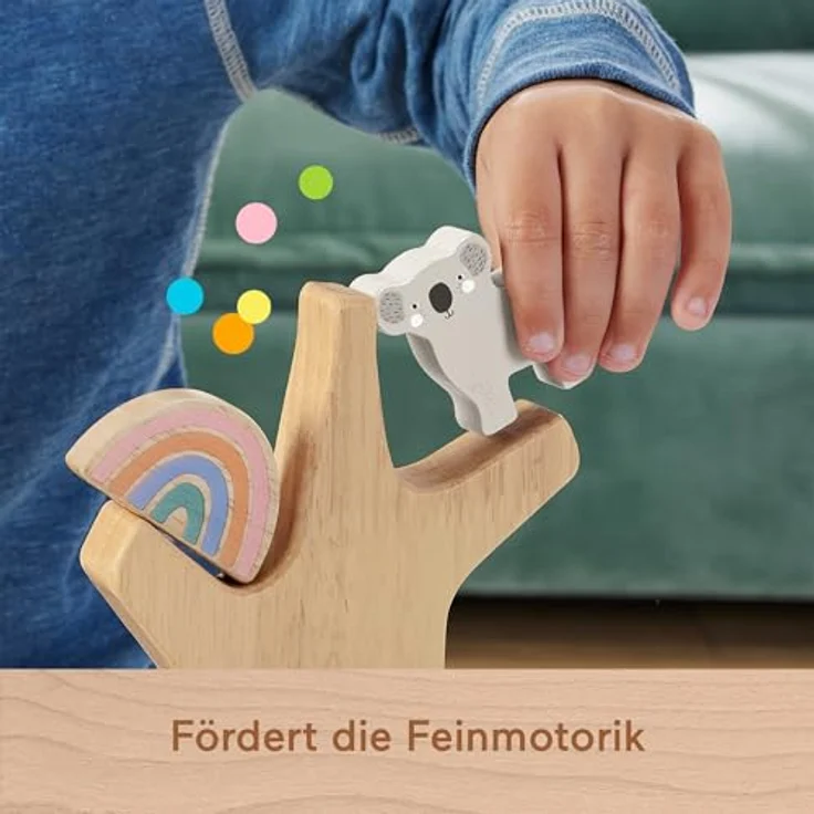 Fisher-Price® Stapelspielzeug Tierspaß Balance-Baum, Holz-Spielset aus nachhaltiger FSC-zertifizierter Waldwirtschaft – Bild 5