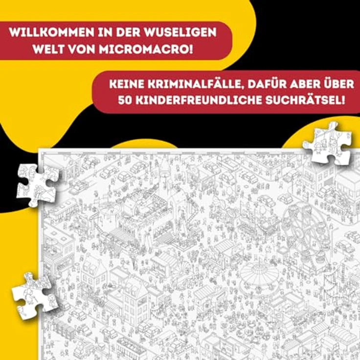 Edition Spielwiese MicroMacro Puzzle, Die Kirmes 500 Teile mit 53 Suchaufgaben für Erwachsene – Bild 4