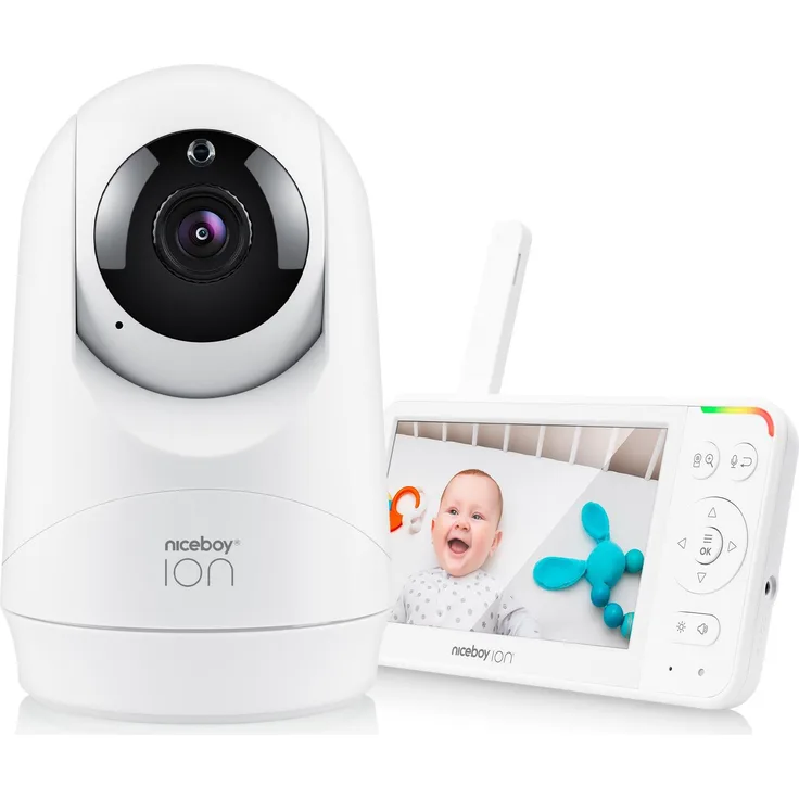 Niceboy ION Starlight SL5, Video-Babyphone mit Infrarot-Nachtsicht, Zweiweg-Kommunikation und Temperaturüberwachung