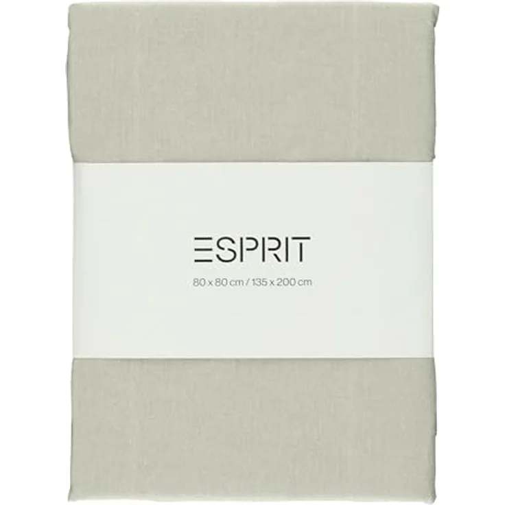 Esprit Home NEU! Premium Bettwäsche 155 x 220 cm Baumwolle 2teilig - Grau - inkl. einem Kopfkissenbezug 80x80cm - Sportlicher UNI Look mit ESPRIT Logostickerei – Bild 2