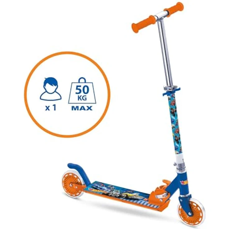 Mondo 18456 Klappbarer Roller HOT WHEELS, Höhenverstellbar, geeignet für Jungen ab 3 Jahren, bis 50 kg belastbar – Bild 6