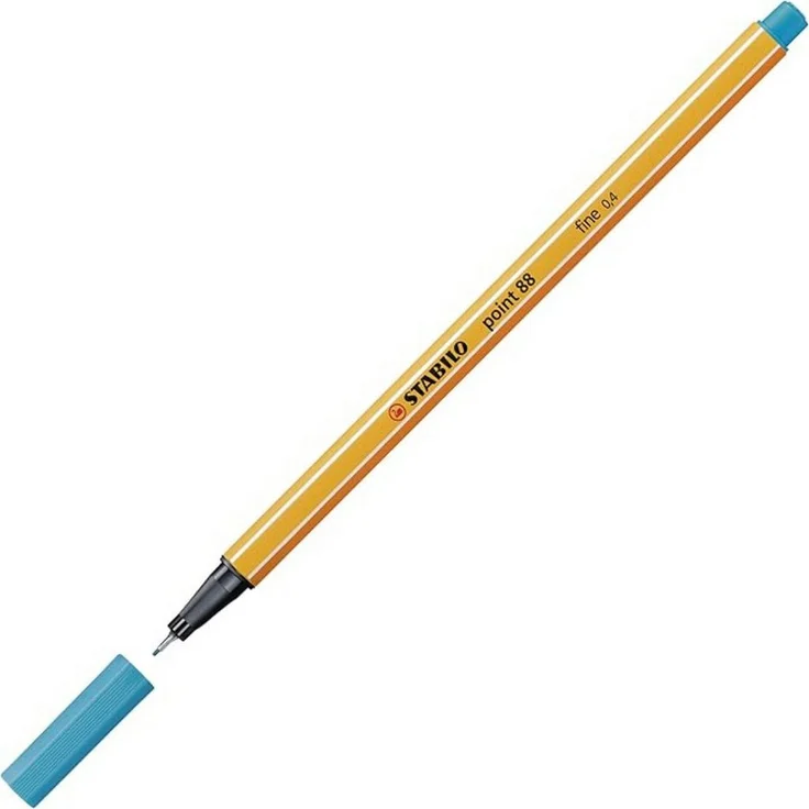 STABILO point 88 Fineliner, Filzstift in Hellblau mit metallgeschützter Spitze und präziser Linienführung – Bild 1