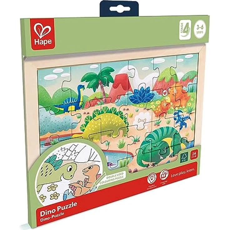 Hape E1641 Puzzle, Mehrfarbig - Förderung der kindlichen Entwicklung durch Hand-Auge-Koordination und Kreativitätsförderung – Bild 2