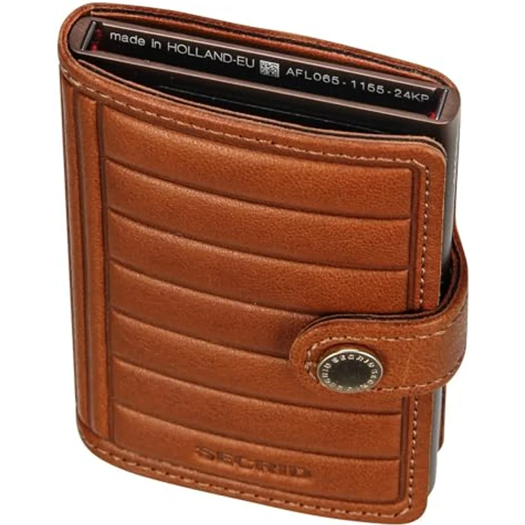 Secrid Geldbörse Premium Miniwallet Emboss Lines Cognac One Size – Bild 5