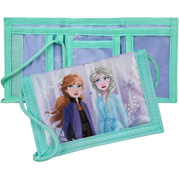 UNDERCOVER Brustbeutel Undercover Geldbeutel Frozen Geldbörse für Kinder mit Kordelband und Klettverschluss in kinderfreundlichem Design – Bild 2