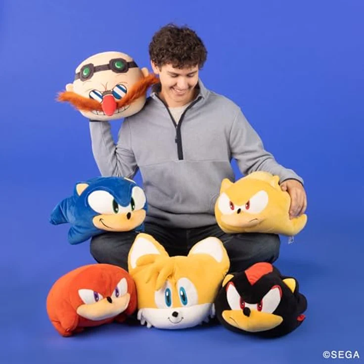 Tomy Sonic The Hedgehog Mocchi-Mocchi Plüschfigur Mega - Shadow, 40 cm, aus weichem hochwertigem Material für Komfort und Dekoration – Bild 7