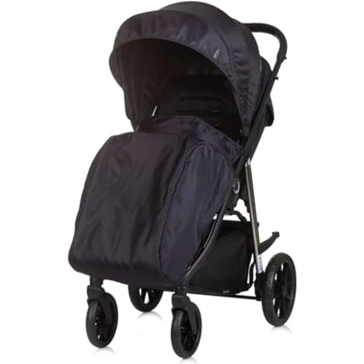 Chipolino Kinderwagen Buggy Insta, klappbar, 3-fach verstellbare Rückenlehne, 5-Punkt-Sicherheitsgurt, verstellbares Sonnendach, großer Aufbewahrungskorb, Federung – Bild 3