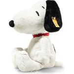 Steiff Kuscheltier Snoopy, Süßes Stofftier, Soft Cuddly Friends, Plüschtier 30 cm, Weiß