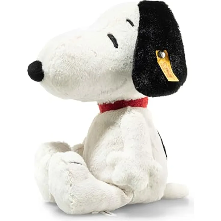 Steiff Kuscheltier Snoopy, Süßes Stofftier, Soft Cuddly Friends, Plüschtier 30 cm, Weiß