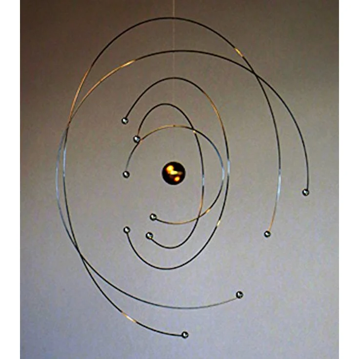 Flensted Mobiles Niels Bohr Mobile, Stahl, Gold/Silber, 27x27 cm – Bild 5
