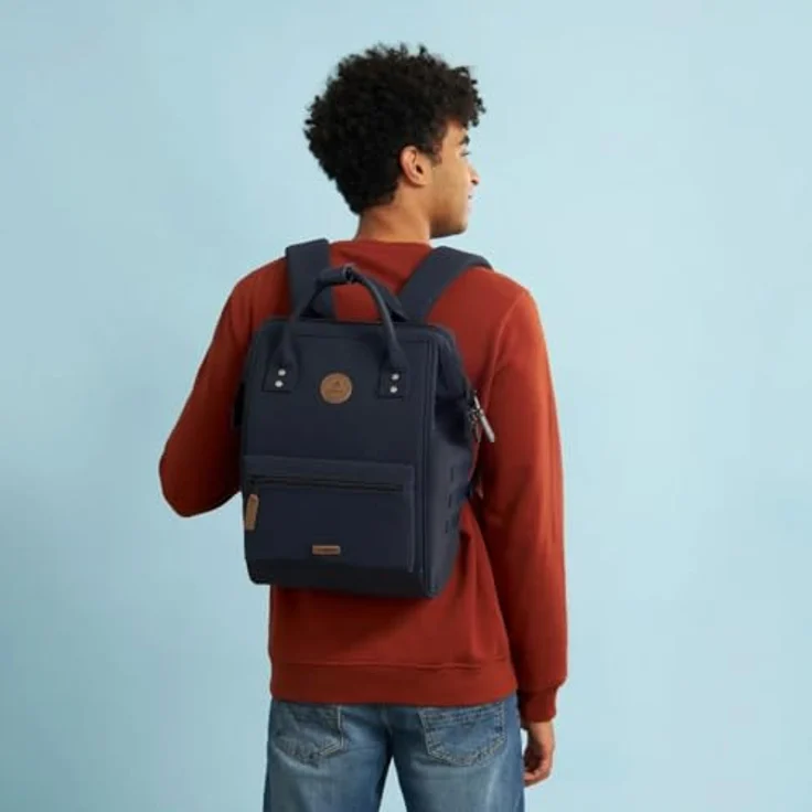 Cabaia Adventurer Nubuck Medium Kinderrucksack, 38 cm, blau, 100% Polyester, optimal für den Kindergarten – Bild 2