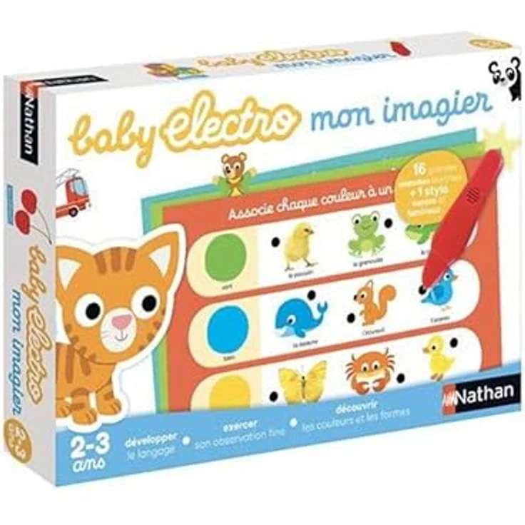 NATHAN Spiel Baby Electro - Mein Bilderbuch - Elektronisches Frage- und Antwortspiel für Kinder ab 2 Jahren, inkl. 2 LR41-Batterien – Bild 4