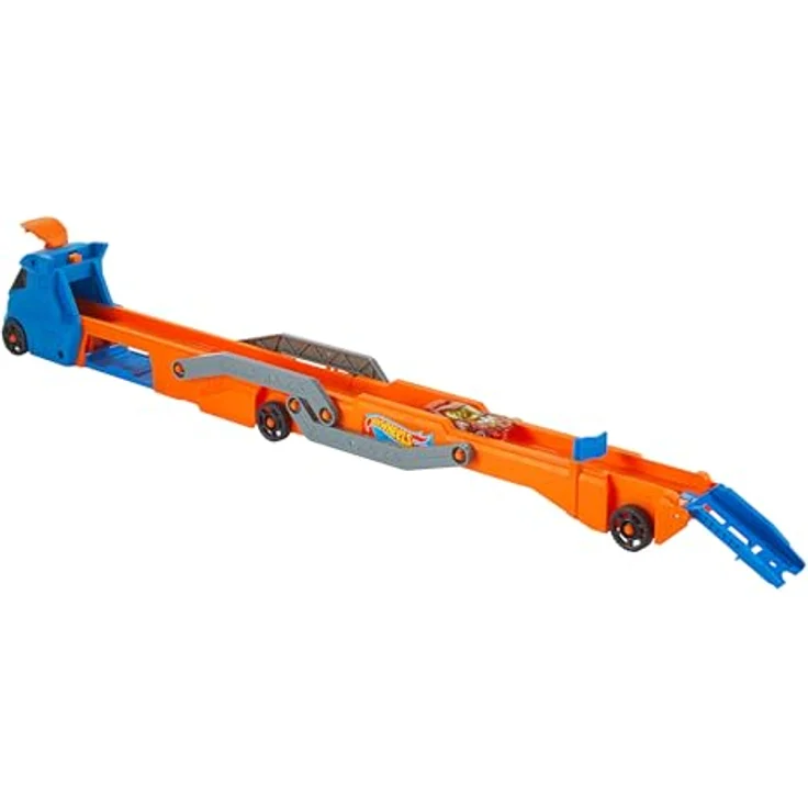 Mattel Hot Wheels Νταλικα - Pista Εκτοξευσης HYT83, Spielzeugauto mit Rennstrecke und Abschussvorrichtung für bis zu 9 Fahrzeuge im Maßstab 1:64 – Bild 4