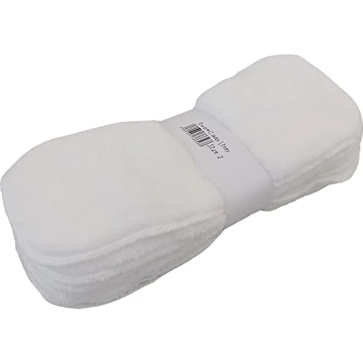 avo+cado Fleecy Liner Stoffwindeleinlage Größe 2 (One Size), wiederverwendbar, besonders weich und flauschig, 10er-Pack