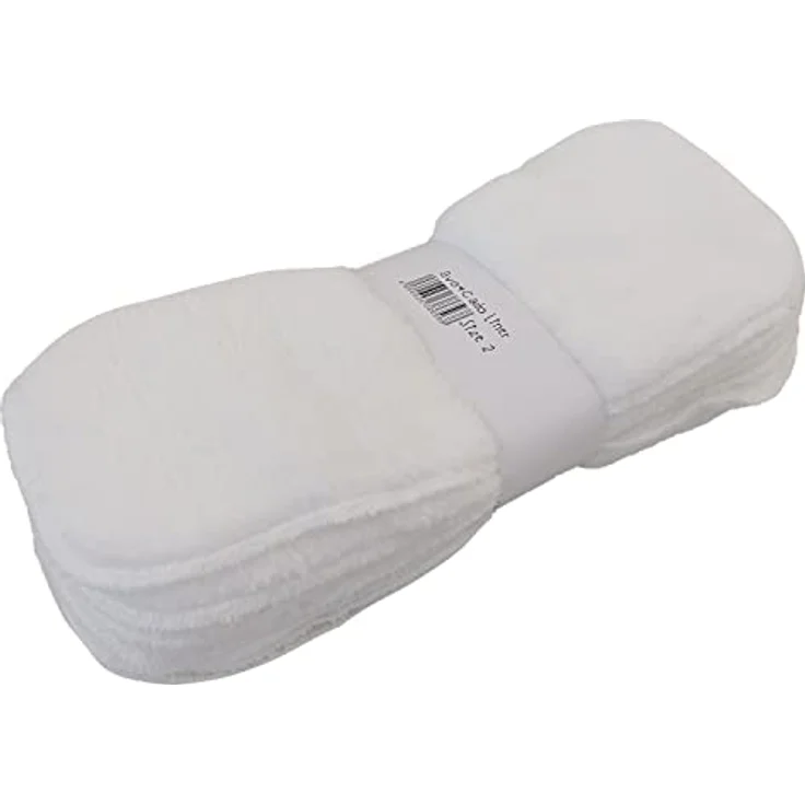avo+cado Fleecy Liner Stoffwindeleinlage Größe 2 (One Size), wiederverwendbar, besonders weich und flauschig, 10er-Pack – Bild 1