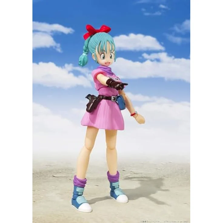 TAMASHII NATIONS Dragon Ball Bulma - Adventure Begins, Actionfigur im klassischen rosa Outfit mit Drachenradar und Pistole, Bandai Spirits S.H.Figuarts – Bild 3