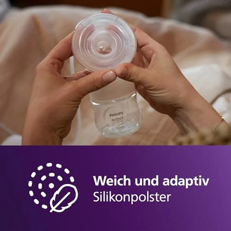Philips AVENT Doppelmilchpumpen-Kit SCF335/12, 9-teilig mit Natural Motion Technologie, einfache Reinigung, transparent – Bild 4