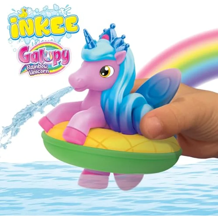 INKEE Toys Magic Bath Galupy Unicorn Fun, 3er-Set Badespielzeug mit Farbwechsel – Squishy Einhörner Figuren Kily, Freya & Nova, für Kinder ab 3 Jahren – Bild 4