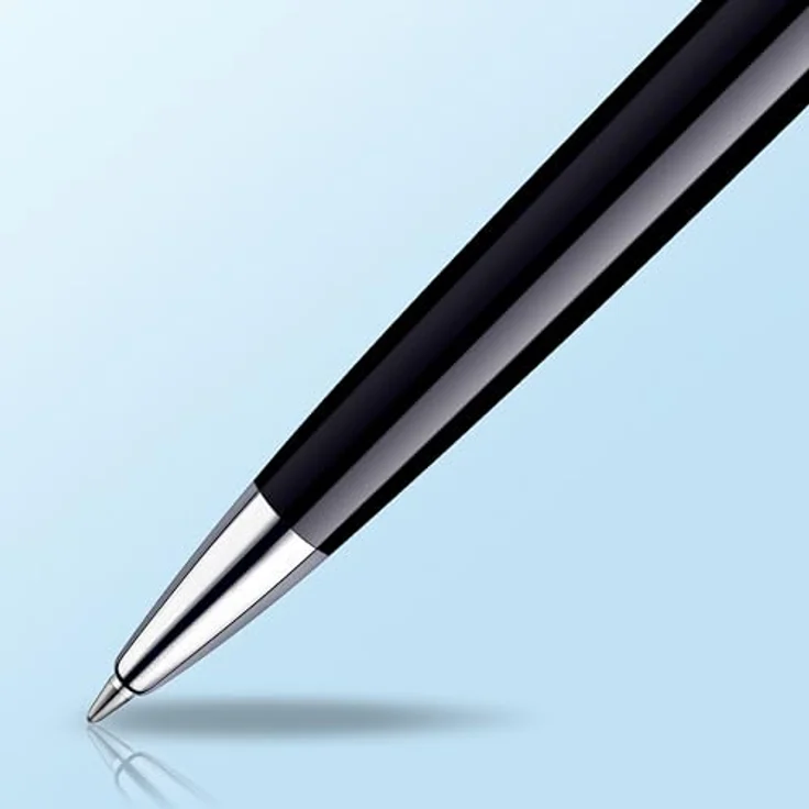 Waterman Hémisphère, Schreibstift mit palladium-plattierter Oberfläche und feiner Ziselierung, Schwarz-Silber – Bild 5