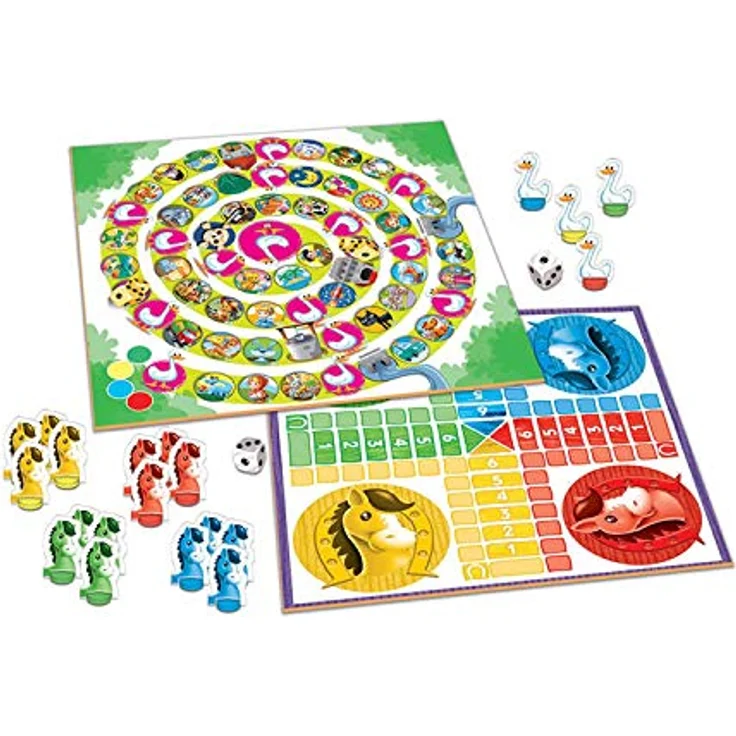 Educa Koffer mit 2 Brettspielen in 1, für Kinder ab 3 Jahren, inkl. Spielsteinen und Würfeln, 17609 – Bild 3
