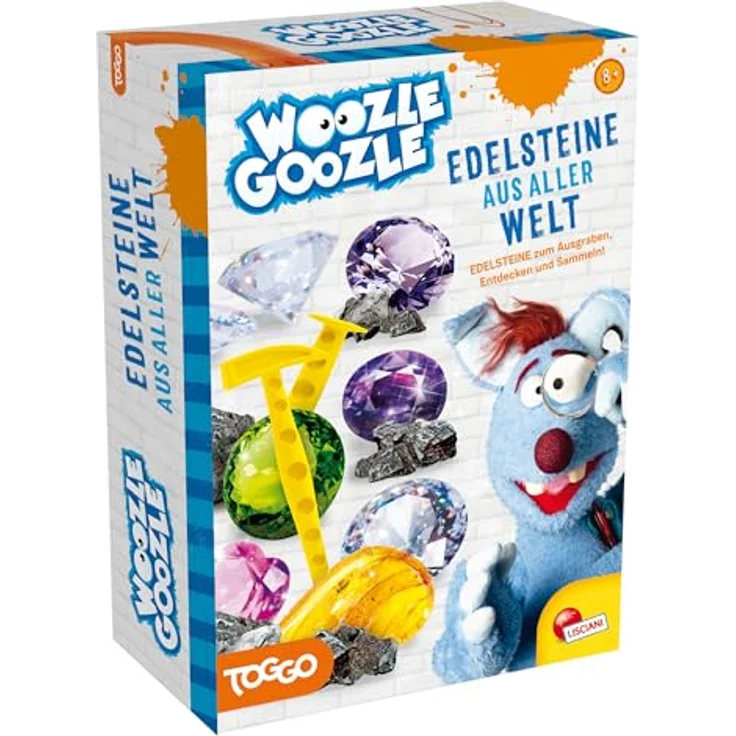 Liscianigiochi WOOZLE GOOZLE Edelsteine Aus Aller Welt, Experimentierkasten für Kinder ab 7 Jahren mit echten Mineralien, inkl. Bestimmungs-Poster und Grabwerkzeugen – Bild 1