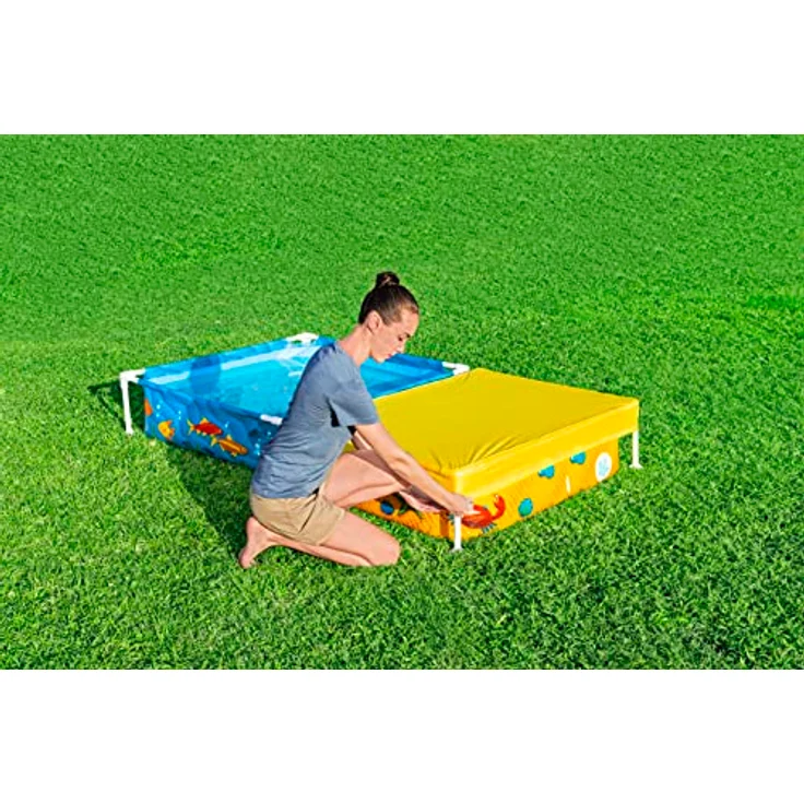 Bestway My First Frame Pool and Sandpit, 2-in-1 Kombinationsset mit DuraPlus-Folie, 2,13 m x 1,22 m, für Kinder ab 2 Jahren – Bild 12