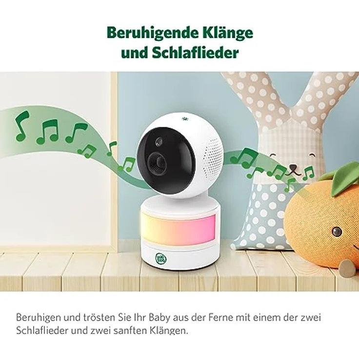 LeapFrog LF2513 Babyphone mit Kamera, Schwenk- und Neige Video Baby Monitor, 2.8 Inch Display, Nachtsicht, 300 m große Reichweite,12H Lange Akkulaufzeit Babyphone,Beruhigende Schlaflieder – Bild 11
