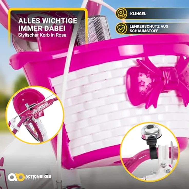 Actionbikes Motors Kinderfahrrad Daisy 20 Zoll | Mädchen-Fahrrad ab 6-9 Jahren, V-Brake Bremse, Kettenschutz, Luftbereifung (Daisy 20 Zoll) - Preisvergleich – Bild 5