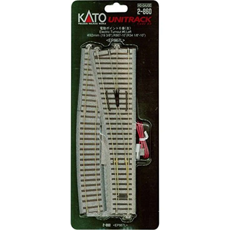 Kato H0 Elektr. Weiche, links 492 mm mit R867-10° Kurve (Spur H0) – Bild 2