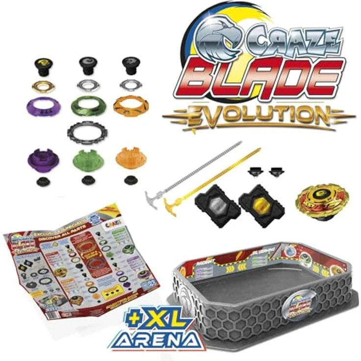CRAZE BLADE Spielzeug Adventskalender – Kampfkreisel mit Battle Arena, 4 Premium-Kreisen in Gold und Silber, 24 Überraschungen für Kinder ab 8 Jahren – Bild 3