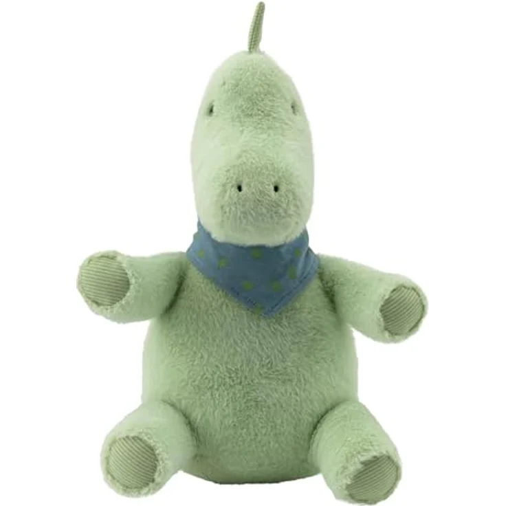 Sterntaler Kuscheltier S Dino Rexi, flauschiges Spielzeug mit Rassel, pudergrün – Bild 2