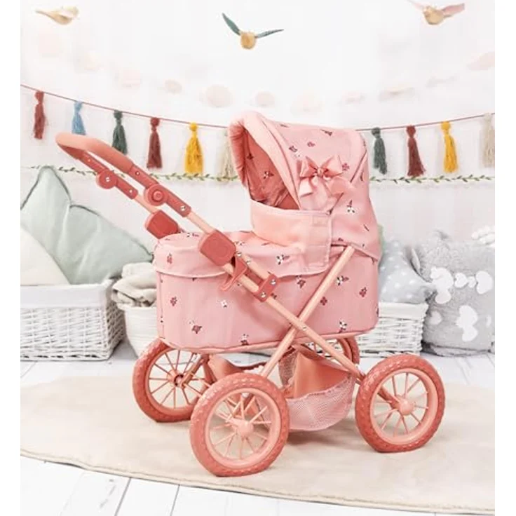 Bayer Design Puppenwagen Trendy, mit Tasche, höhenverstellbarem Griff (39-68 cm), große Räder, für Puppen bis 46 cm – Bild 5