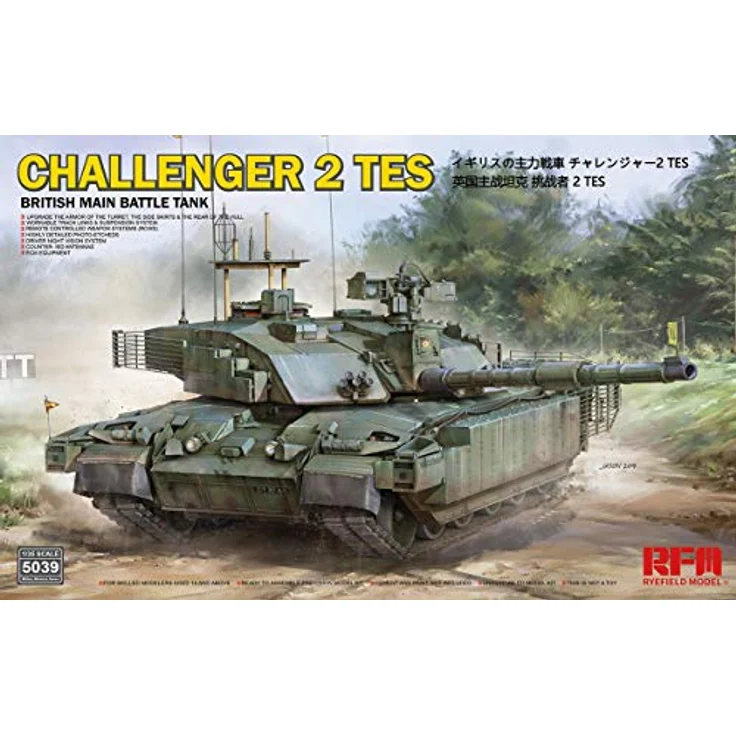 Rye Field Model Challenger 2 TES, British Main Battle Tank mit funktionalen Kettengliedern – Bild 1