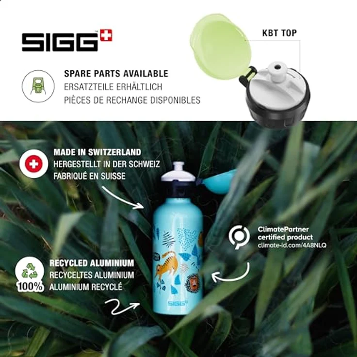 SIGG Trinkflasche Kids Bottles 0. 4 l Dinosaurier - Glow in the Dark – Bild 5