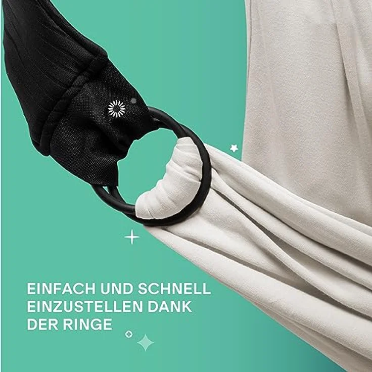 Koala Babycare Cuddle Band 2, elastisches Bauchtragetuch bis 15 kg, verstellbar und unisex, in Bio-Baumwolle – Bild 6