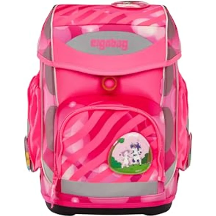 ergobag cubo Set, ergonomischer Schulrucksack 5-teilig für 1. Klasse, individuell anpassbar, wasserfest, mit Reflektoren, aus 27,7 recycelten PET-Flaschen – Bild 2
