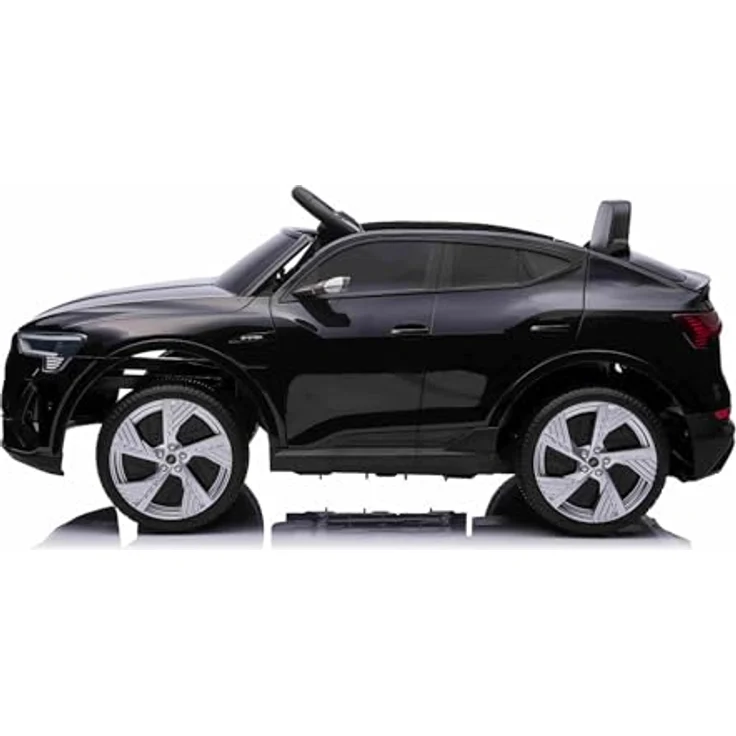 Beneo Motors Audi E-tron Sportback 12V, elektrisches Kinderauto in schwarz, mit breitem Einzelsitz, Dreipunkt-Sicherheitsgurt, 2,4 GHz Fernbedienung, USB/AUX-Eingang, Federung und LED-Beleuchtung – Bild 3