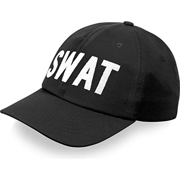 normani SWAT/POLICE/SECURITY Kostüm, Unisex mit Weste, Holster, bestickter Cap, Handschellen und Halter, Größe 3XL/4XL, Farbe SWAT – Bild 4