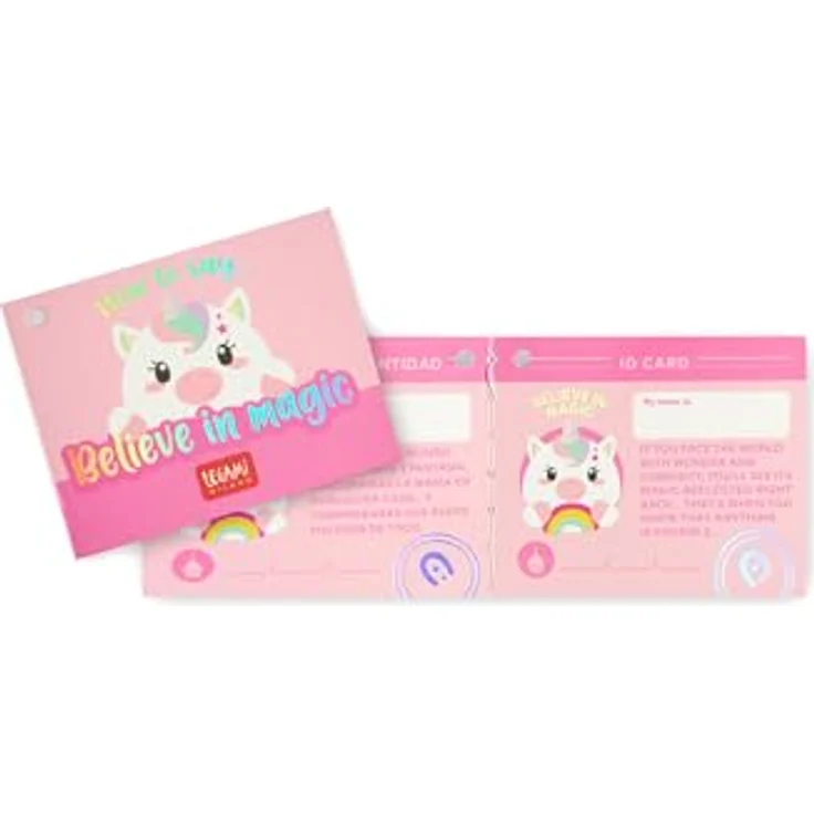 Legami Super Soft Plush Mini Unicorn, personalisierbare Plüschfigur mit ID Karte, 14x15x12 cm, Weiß – Bild 3