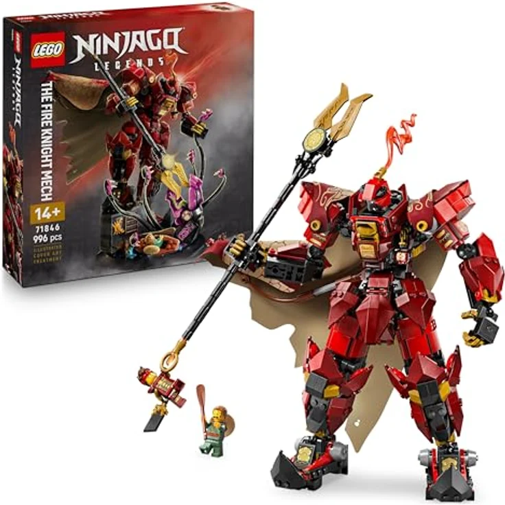 LEGO Ninjago 71846 Der Feuerritter-Mech Bausatz, interaktives Modell mit 996 Teilen und 2 Minifiguren, mehrfarbig – Bild 1