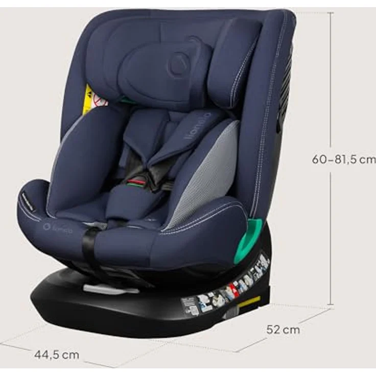 lionelo Autokindersitz BASTIAAN ONE i-SIZE, 4-in-1/i-Size/Dri-Seat/360 Grad/0-36kg, schwarz – Bild 12