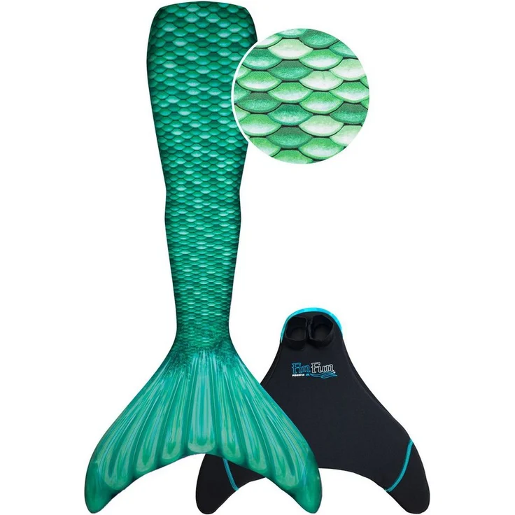 Fin Fun Monoflosse Fin Fun Celtic Green, für Kinder, mit TIP PROTEKTOREN (Spitzenverstärkungstechnologie)