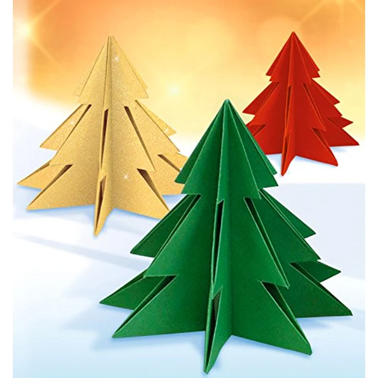Ursus 3236199 Faltblätter Weihnachten, 100 Blatt Tonzeichenpapier 130 g/qm, durchgefärbt, 6 Farben, ca. 14 x 14 cm, hohe Farbbrillanz und Lichtbeständigkeit – Bild 3