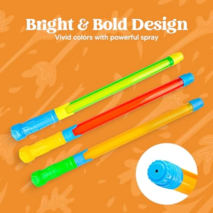 JOYIN 18pcs Wasserpistole 42cm, Super Wasser Blaster in Orange, Grün und Rot, ideales Sommer-Spielzeug für Schwimmbad und Strand, kindersicher und ungiftig – Bild 5