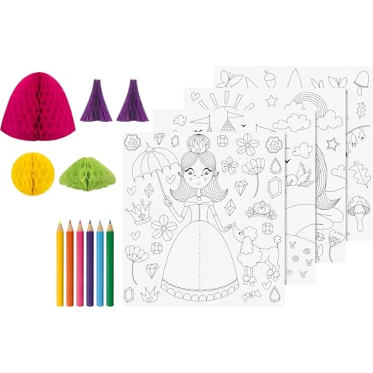 Heyda Malen nach Zahlen 3D Mal-Set Prinzessin, kompakt für unterwegs mit 10 Motiven und revolutionärem Wassertankpinsel – Bild 1